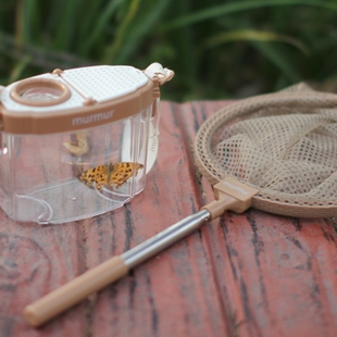 韩国户外探索套装玩具放大镜捕虫捞鱼网男女孩儿童昆虫植物观察盒