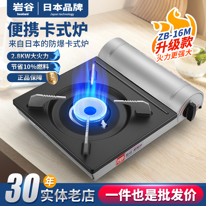 岩谷便携卡式炉家用丁烷燃气炉野营烤肉烧烤火锅野炊炉具瓦斯炉