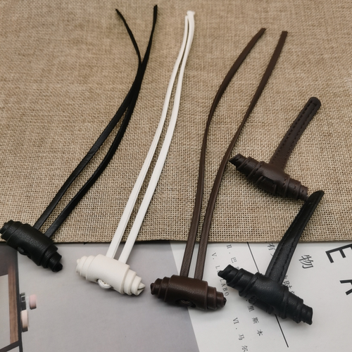 长尾巴绳扣皮革卷皮扣古风纽扣小香风西装毛衣大衣风衣皮草装饰扣