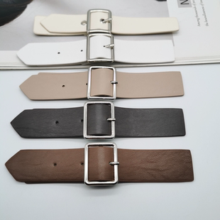 金属PU皮对扣大衣毛衣皮草装 口皮扣子 饰扣搭扣皮毛一体外套领口袖