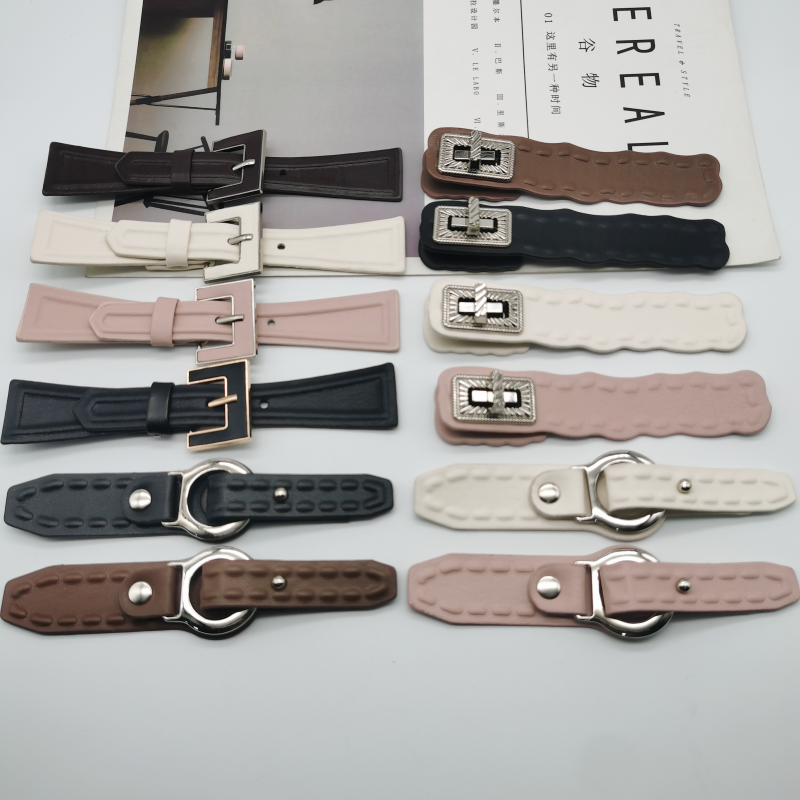 金属皮对扣大衣装饰锁扣皮草羊绒外套袖口搭扣皮毛一体衣领纽扣