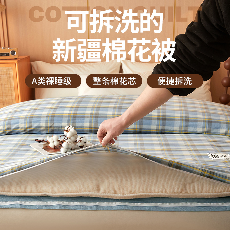 可拆洗棉花被芯被套四季通用被子