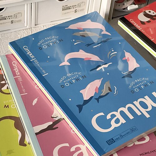 新品KOKUYO国誉笔记本Campus濒危动物第2弹胶装本无线装订本子