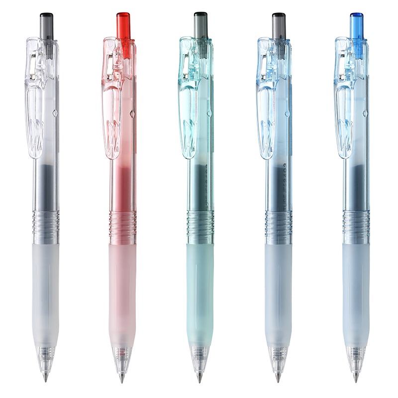 日本ZEBRA斑马中性笔BIO宝蔗笔JJ15透明高颜值可降解子弹头0.5