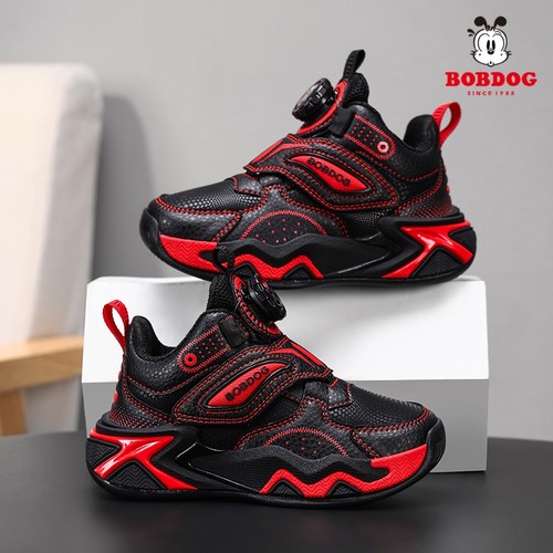 巴布豆男童鞋冬季新款二棉皮面篮球鞋百搭保暖鞋子加绒儿童运动鞋