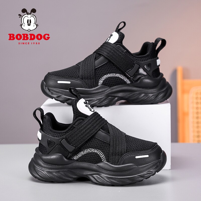 巴布豆男童鞋春夏季新款透气单网女孩鞋子网面软底百搭儿童运动鞋