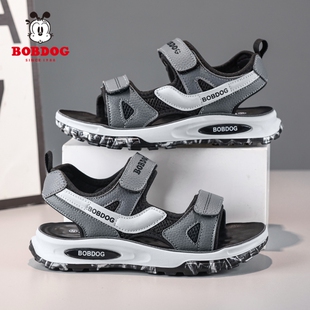 夏季 拖鞋 新款 软底轻便百搭露趾凉鞋 透气男孩沙滩鞋 巴布豆男童凉鞋