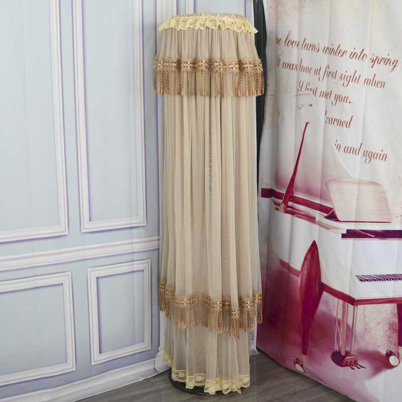 欧式蕾丝布艺圆形空调罩立式方形空调防尘罩布开机不取柜机套包邮