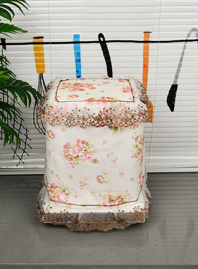 定制电蒸锅蒸笼灰色布艺简约蒸煮一体锅厨房韩式多用蕾丝白色盖巾