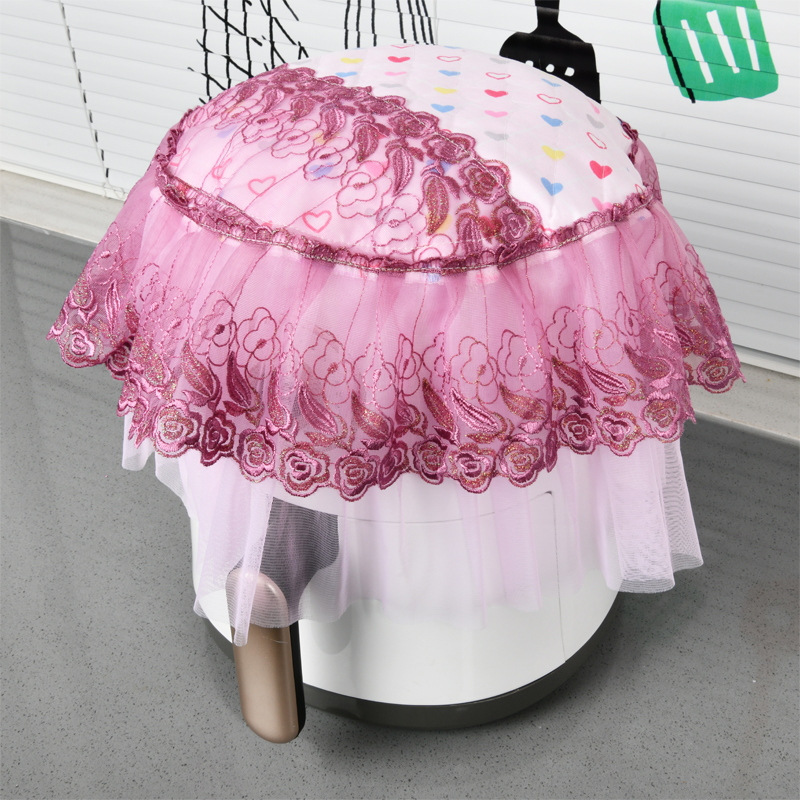 空气炸锅多用蕾丝盖巾定制圆形电饭锅破壁机简约现代盖布防尘罩