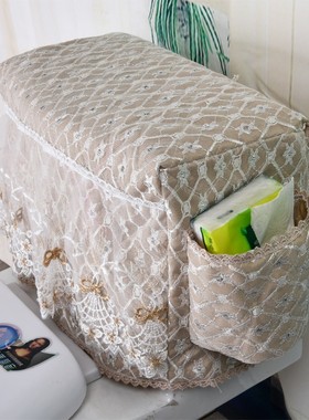 蕾丝紫色布艺定制家用马桶装饰水箱盖挂兜粉色欧式刺绣红色保护套