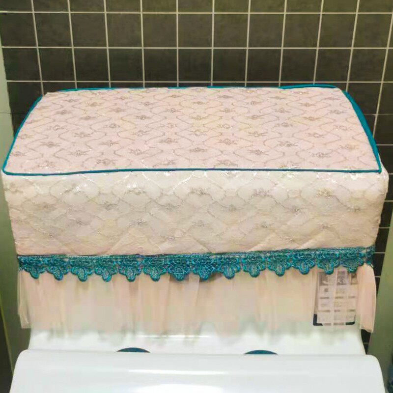 马桶罩单独水箱蕾丝粉色布艺方形防尘套子定做欧式凳子保护套包邮