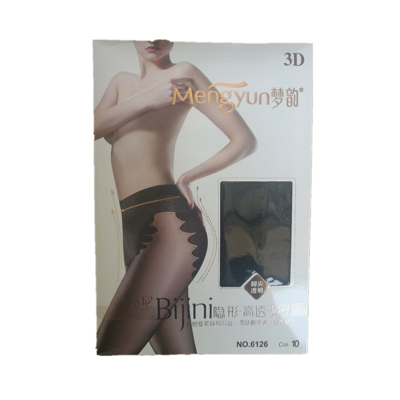 梦韵3D超薄款防勾丝袜春夏季肉色夏天瘦腿袜性感连裤袜子女6条装