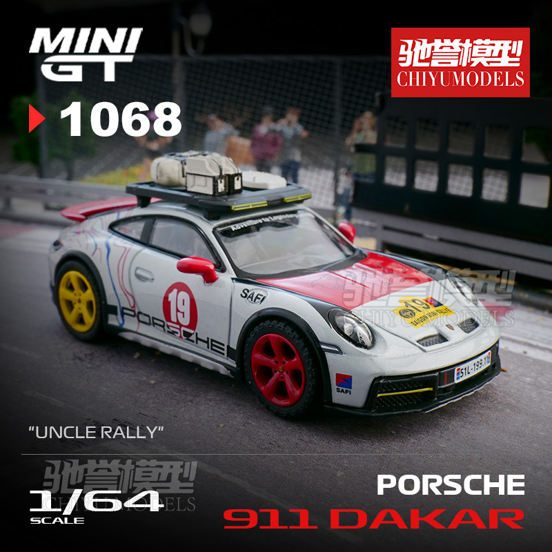 驰誉模型 MINIGT 1:64 #1068 保时捷911 Dakar 合金汽车模型