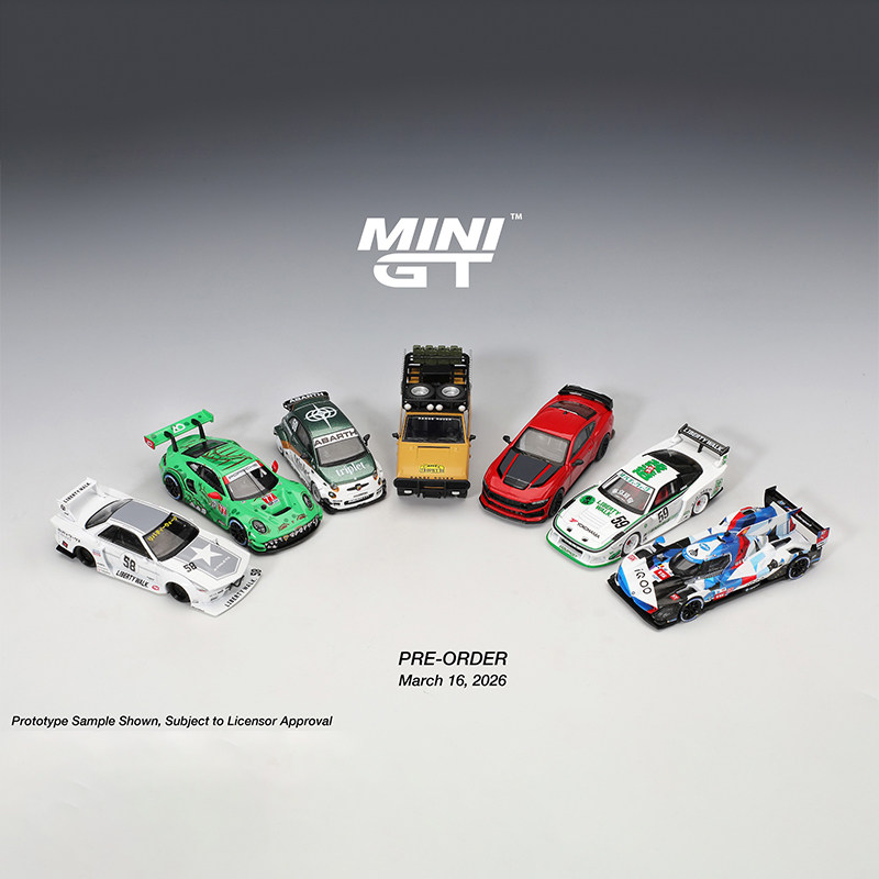 【保单保发】 MINIGT 1:64 保时捷911绿恐龙宝马路虎野马合金车模图片
