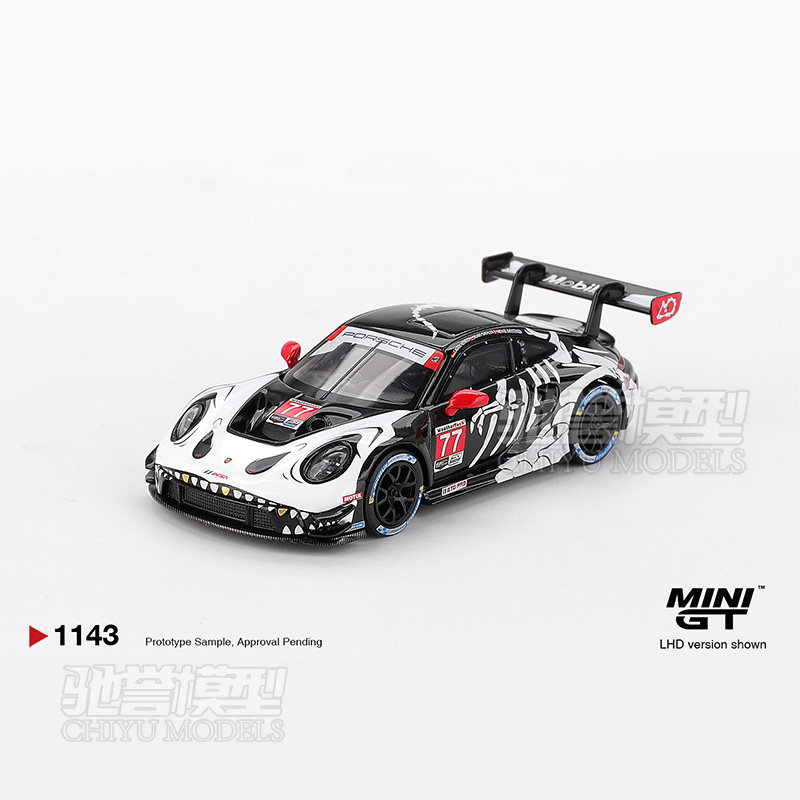 驰誉模型 MINIGT 1:64保时捷911 GT3 R #77 白骨龙 合金车模#1143,模玩/动漫/周边/娃圈三坑/桌游,火车/摩托/汽车模型,淘宝优惠券,粉丝福利购,淘宝优惠卷
