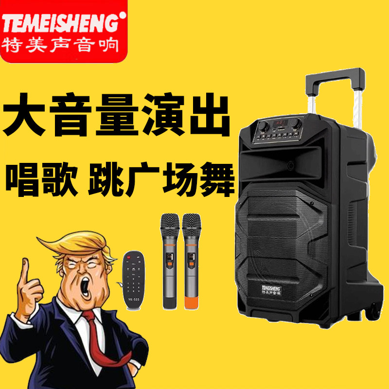 特美声SL12-31户外音响家用广场舞大功率移动便携式拉杆蓝牙音箱