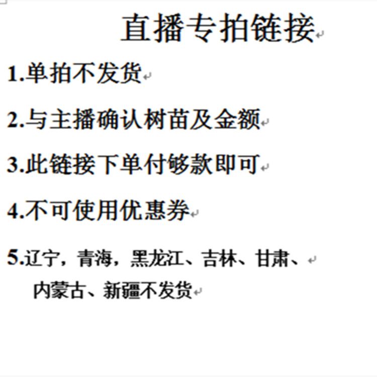 直播下单链接先选罗汉松罗汉竹金花茶桂花付相应金额不用优惠券