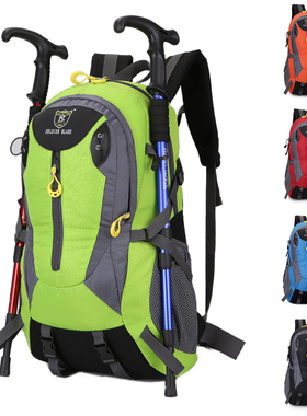 户外休闲轻便徒步旅行双肩背包登山包35L男女多功能防泼水野营包