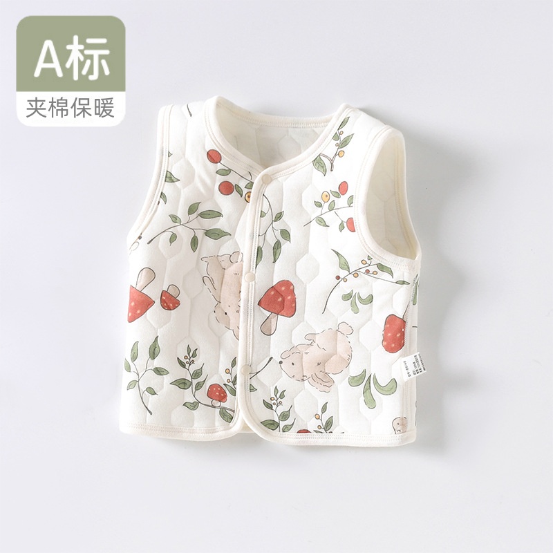 婴儿马甲春秋冬外穿新生儿夹棉保暖坎肩男女宝宝纯棉马夹背心秋装