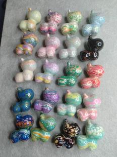 大漆小河马檀木飘漆河马新款大漆礼品送扣头包挂件钥匙扣