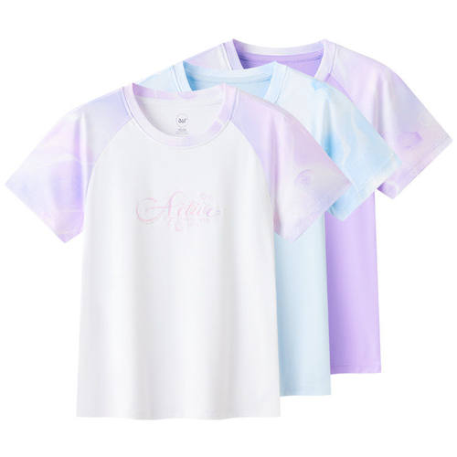 361°女童短袖针织衫速干新品2026夏秋插肩袖运动T恤衫N62623202
