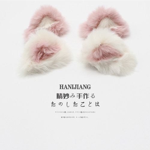 猫咪耳朵发夹bb夹顶夹毛绒绒发卡日韩发饰边夹韩国网红2023年新款