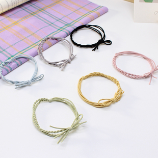 蝴蝶结发绳简约手工发圈女扎头发橡皮筋韩国头绳女网红ins 糖果色