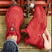 网面透气老爹鞋 子复古休闲鞋 男暗黑机甲风增高百搭休闲鞋 免系带鞋