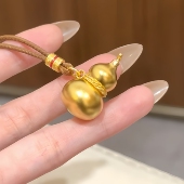 金包银葫芦吊坠女实心古法传承爆款 福禄项链男王嘉尔同款 挂坠礼物