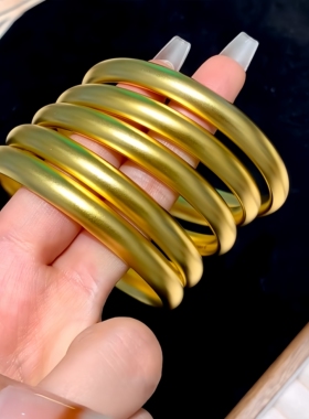 金包银泥鳅背手镯女黄金色