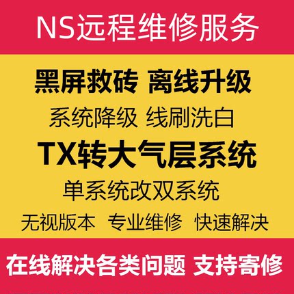 SWITCH升级系统22.5.0NSTX系统转大气层维修黑屏报错降级救砖洗白