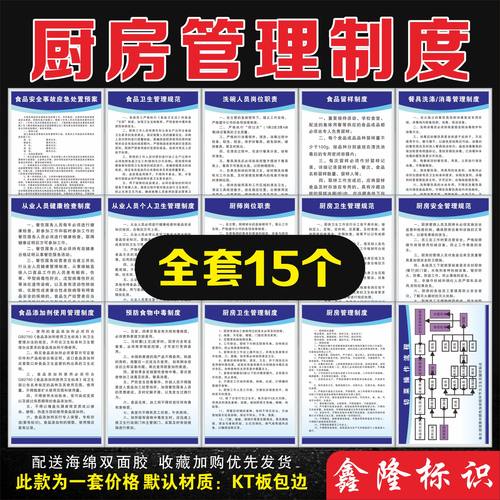 卫生管理规范预防食物中毒制度牌
