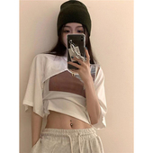 甜辣妹y2k尊巴舞蹈服kpop女团打歌服 爵士jazz跳舞背心罩衫 两件套