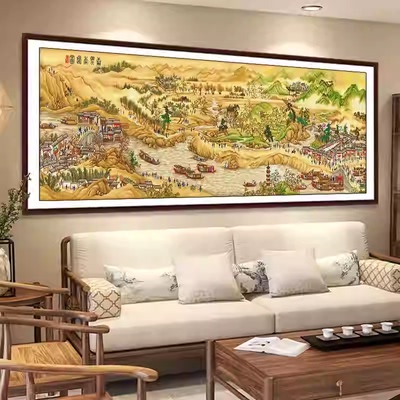 康熙南巡图十字绣山水风景名画