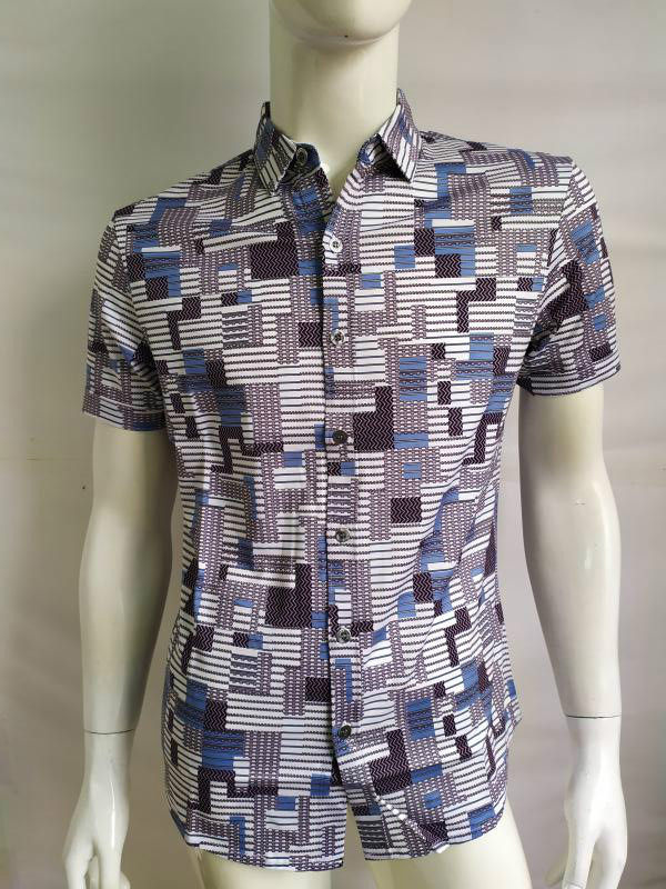 时尚休闲款针织短袖衬衫