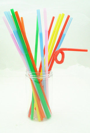 吸管一次性彩色艺术弯曲孕妇儿童果汁饮料奶茶食品级塑料手工25cm