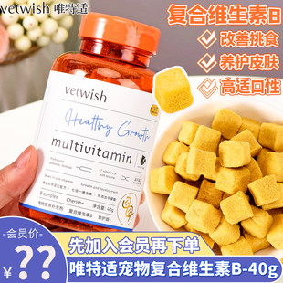 Vetwish唯特適復合維生素B幼貓咪狗狗防掉毛改善挑食寵物凍干40g