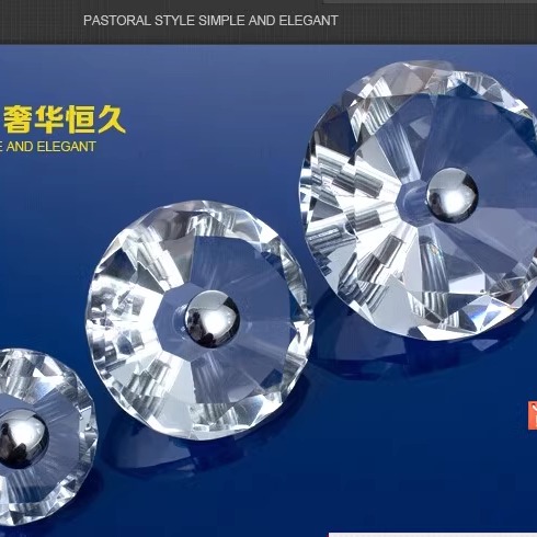 门拉手玻璃单孔水晶浴室门把手