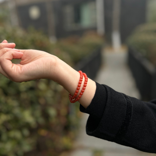 天然高品质保山南红手链南红玛瑙多圈手串本命年礼物女款
