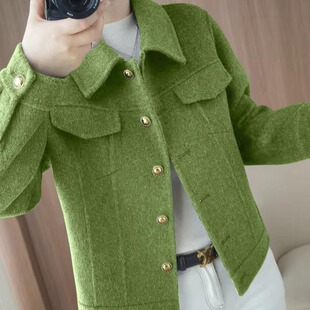 2025冬季毛呢大衣女小个子秋冬新款修身显瘦百搭时尚短款呢子外套