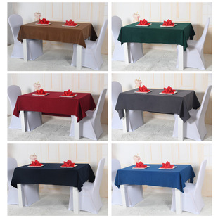 纯色双层复合台呢会议桌布绒布签到展会活动桌套大红色酒店桌布