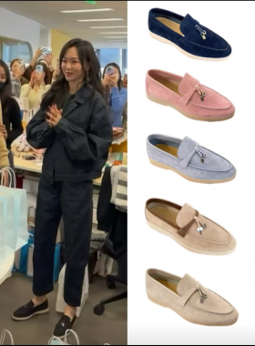 拉拉拉 “极简静奢”老钱风summer walk乐福鞋女2026新款真皮鞋子