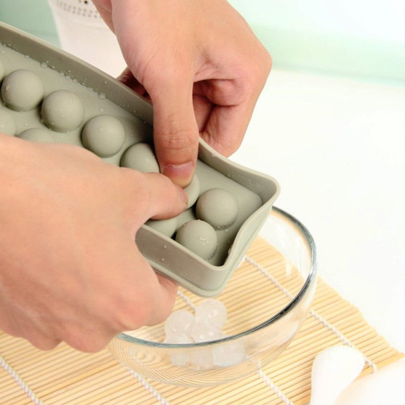 纳川创意硅胶球形冰格模具DIY圆形制冰盒冰箱冰冻盒冰块小冰球