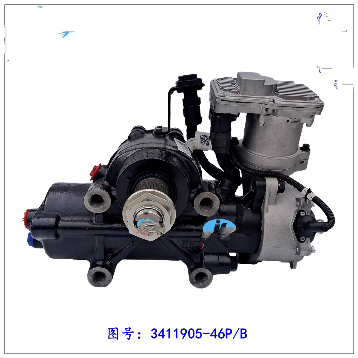 解放电动液压循环球方向机3411905-46P/B久隆汽车动力转向器总成