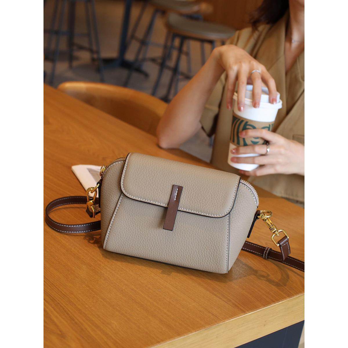 2023新款潮高级感真皮女包贝壳小包包女士时尚爆款百搭单肩斜挎包,箱包皮具/热销女包/男包,小方包,淘宝优惠券,粉丝福利购,淘宝优惠卷