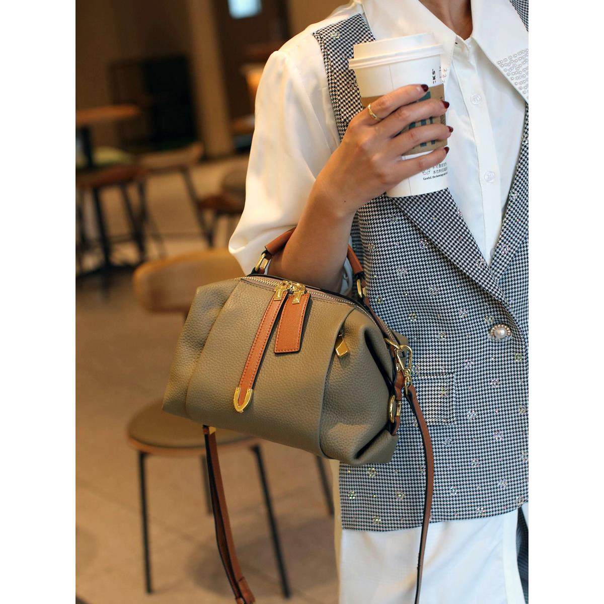 2023新款潮包包真皮女包斜挎包夏季大容量小包包百搭波士顿枕头包,箱包皮具/热销女包/男包,腋下包,淘宝优惠券,粉丝福利购,淘宝优惠卷