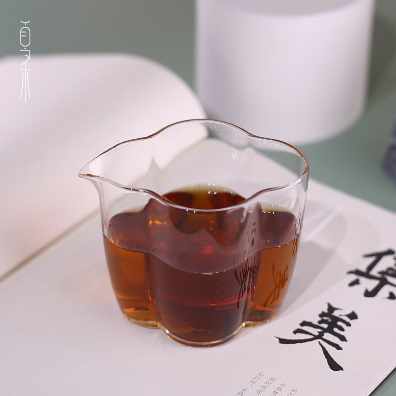 海棠耐热硼硅玻璃茶海功夫茶具日式分茶器匀杯公杯茶杯