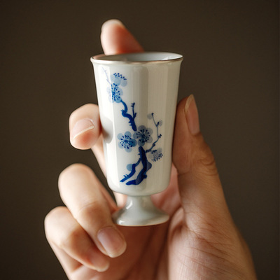 主人杯釉下彩手绘青花