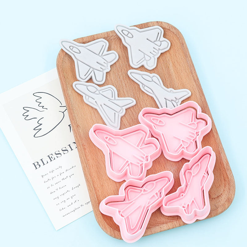 战斗机歼十系列饼干模具军事战斗机曲奇饼干翻糖按压切模